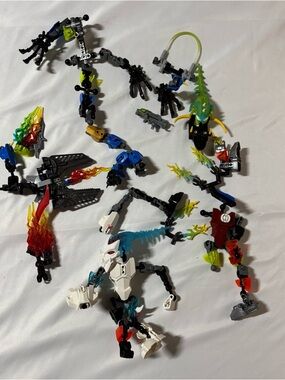 LEGO Bionicle Figures Parts Lot Mixed Incomplete Robots